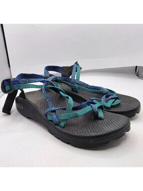 Chaco ZX2 Vibram Yampa Unaweep Womens Size 9 Black Blue Green Outdoor Sandals